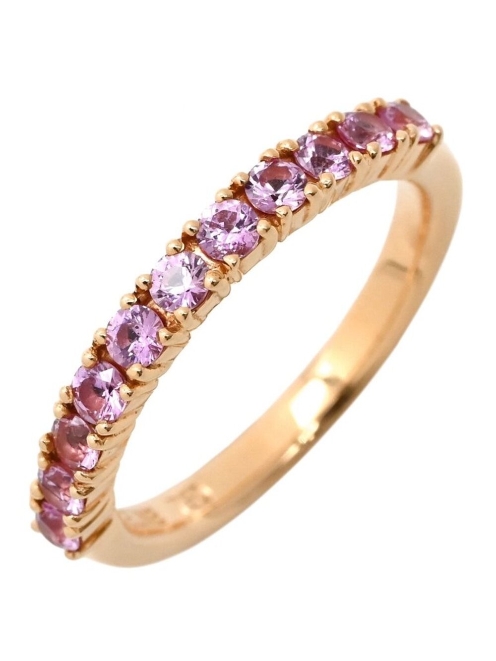 Celine Ring Single Character Pink Gold 18k Stone